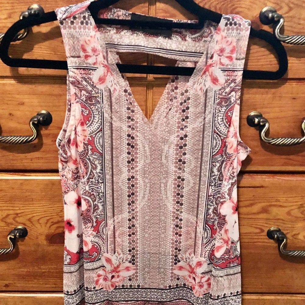 INC Floral Sleeveless Blouse